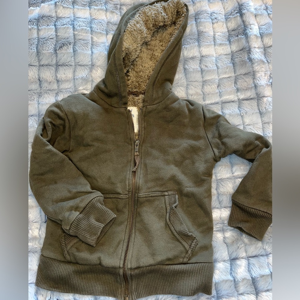 Cozy Olive Green Mini Boden Hoodie